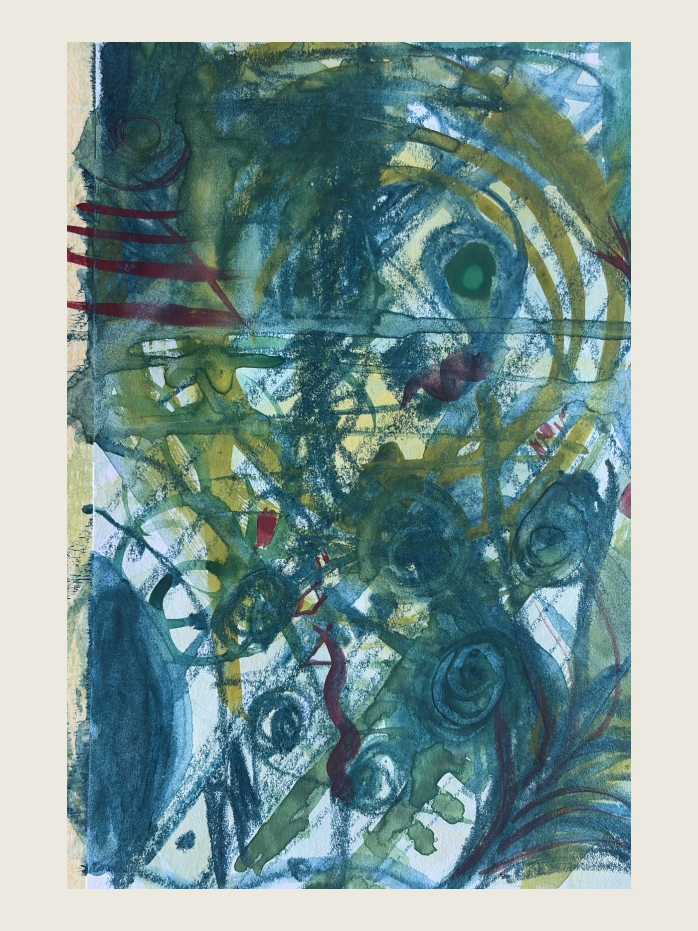 Grün-blaues Bild, erste Fassung, Marit Mautner